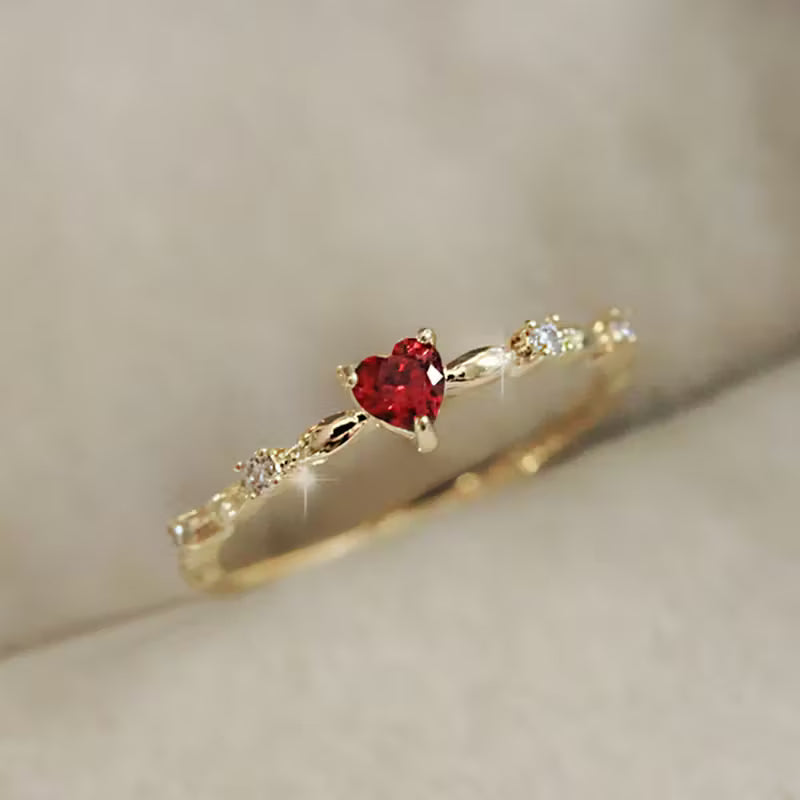 Eternal Heart Zircon Engagement Ring